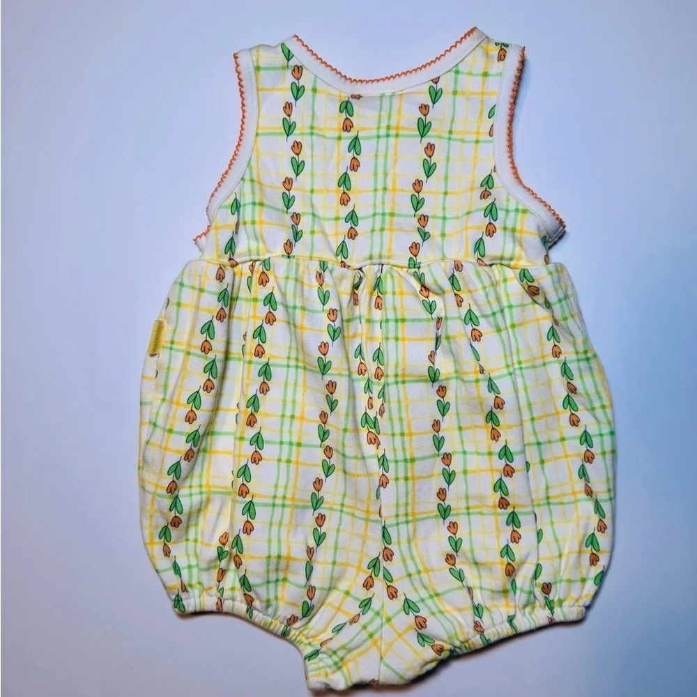 Carters Vintage Baby Girl Bubble Romper Size 18-24M